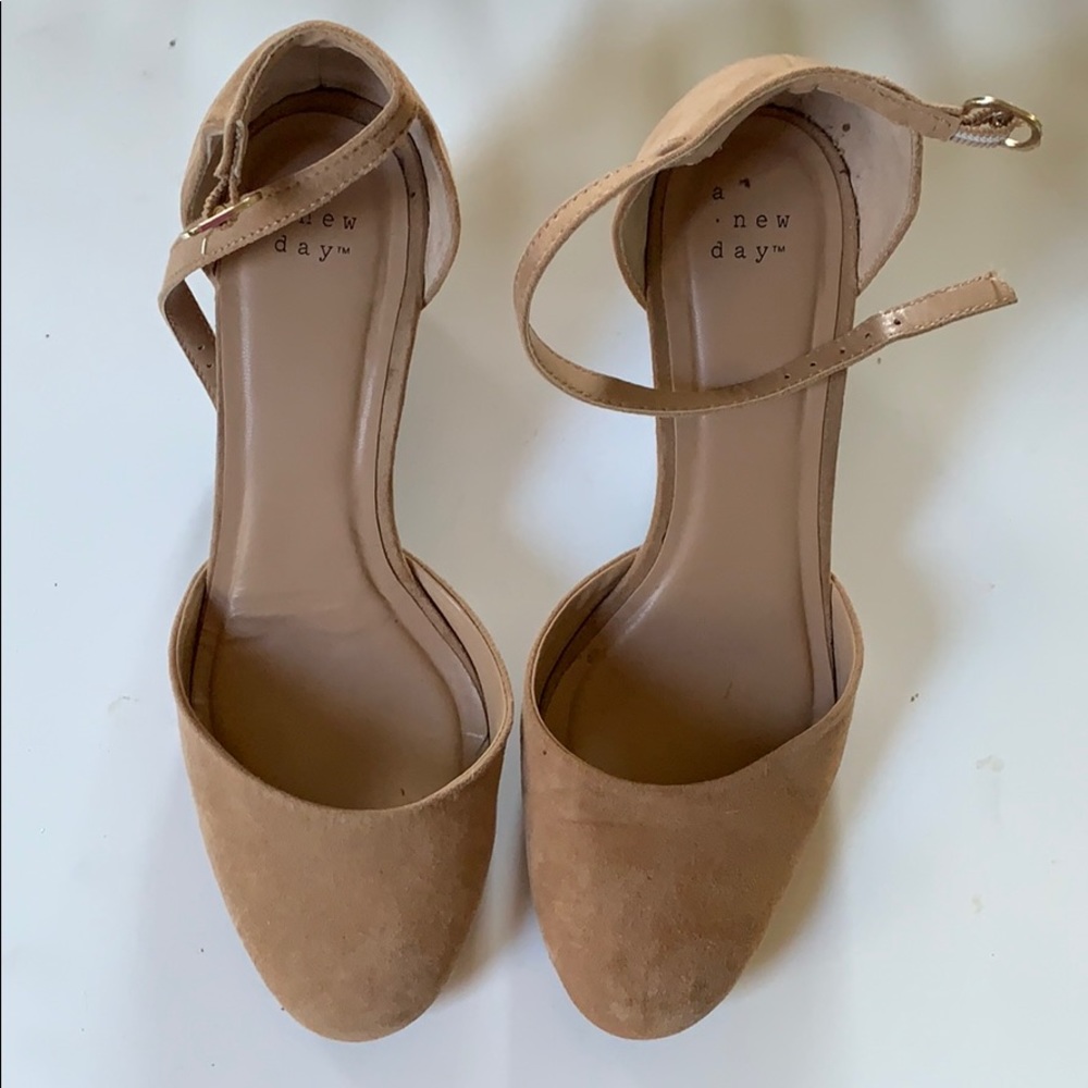 A new day ankle strap wedges